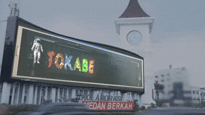 Layanan Videotron DOOH Tokabe.id - Pemandangan dari Jl. Gatot Subroto (Bundaran SIB) Medan - Billboard Jl. Gatot Subroto Medan