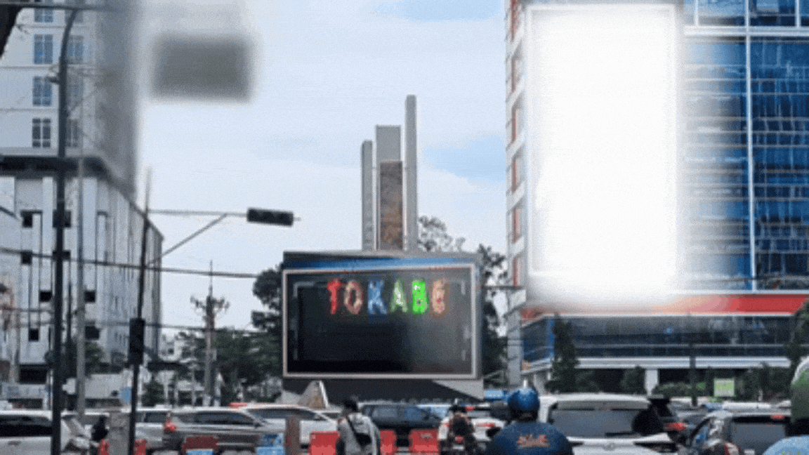 Layanan Videotron DOOH Tokabe.id - Jalan Putri Hijau, sebelah HM. Yamin (depan Gedung Merah Putih), Medan - Videotron Jalan Putri Hijau Medan