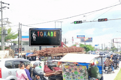 Layanan Videotron DOOH Tokabe.id - Loket Tiket Bus PMH, Jalan SM. Raja - Sewa videotron Medan