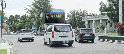 Layanan Videotron DOOH Tokabe.id - Tempat Parkir Hotel Pardede, Ir. Jalan H. Juanda, Medan - Jasa videotron outdoor Medan