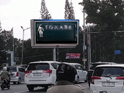 Layanan Videotron DOOH Tokabe.id - Depan TVRI Jalan Guru Patimpus - LED display advertising Medan