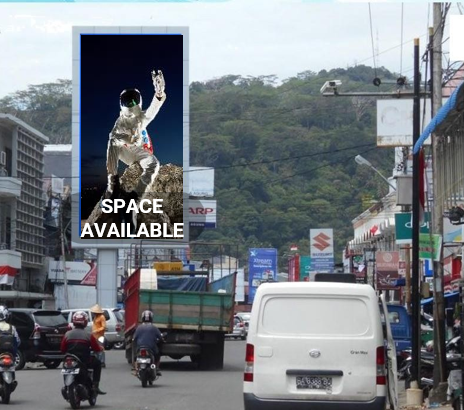 Sewa Reklame Billboard Tokabe.id - Di Pondok Street, di persimpangan dengan Thamrin Street (di depan Adira Finance), Kota Padang, Provinsi Sumatera Barat - Pasang iklan billboard Medan