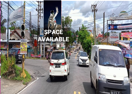 Sewa Reklame Billboard Tokabe.id - Di Jend. Sudirman Street, Gabek Four-Way Persimpangan, Gabek Kecamatan, Pangkal Pinang City (view from the city center towards Sungai Liat) - Harga sewa billboard Medan