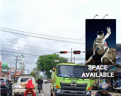 Sewa Reklame Billboard Tokabe.id - Di Depati Amir Street, Keramat Kelurahan, Keramat Traffic Light Persimpangan, Rangkul Kecamatan, Pangkal Pinang City, Bangka Belitung - Harga sewa billboard Medan