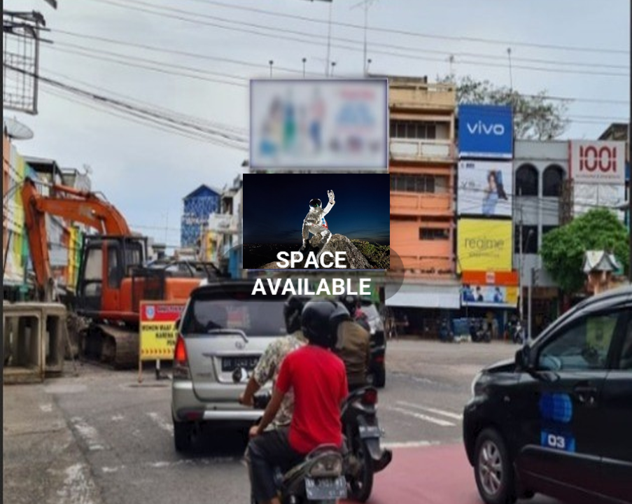 Sewa Reklame Billboard Tokabe.id - MH. Thamrin, Gatot Subroto Street, Bala Pasar Jambi Persimpangan, Jambi city - Pasang iklan billboard Medan