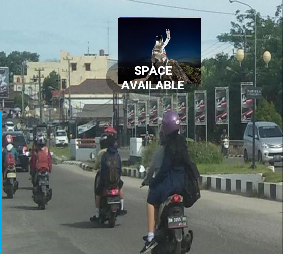 Sewa Reklame Billboard Tokabe.id - Depati Hamzah Street, di depan Papinka Valley - Sewa baliho Medan murah