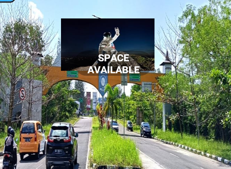 Sewa Reklame Billboard Tokabe.id - In front of Depati Amir Airport Gate, PGK, Pangkalan Baru Kecamatan, Central Bangka Kabupaten (view from the airport exit) - Titik billboard strategis Medan