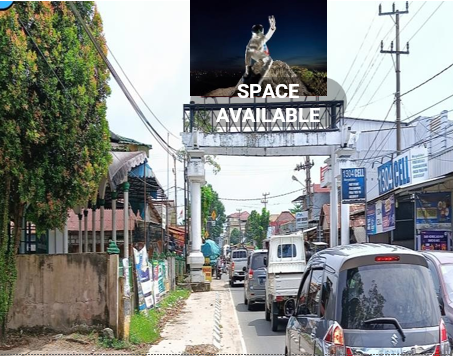Sewa Reklame Billboard Tokabe.id - In front of Santo Yosef School Persimpangan, Rangkui Kecamatan, Pangkal Pinang City (view from Sungai Selan towards Pangkal Pinang) - Billboard Lintas Sumatera