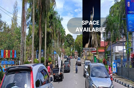 Sewa Reklame Billboard Tokabe.id - In front of Taman Merdeka, Jend. Sudirman Street, Taman Sari Kecamatan, Pangkal Pinang City (view from Pangkal Pinang towards Sungai Liat) - Jasa sewa billboard Medan