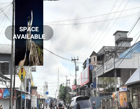 Sewa Reklame Billboard Tokabe.id - Di Sriwijaya Street, Kampung Ujung Traffic Light Persimpangan, Tanjung Pandan Kecamatan, Belitung Kabupaten (view from Satam Roundabout towards Sijuk) - Jasa sewa billboard Medan